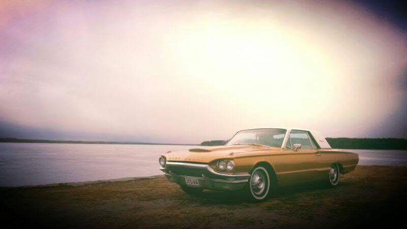 Classic gold Mercedes-Benz SL convertible at sunset &ndash; Wicked Street Customs